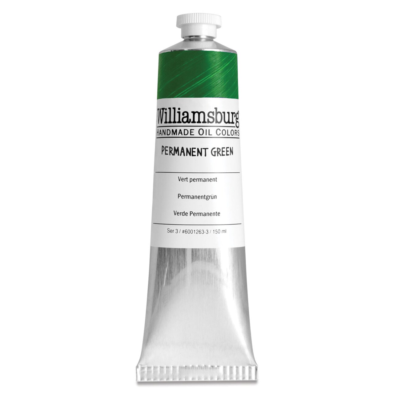 Williamsburg Handmade Oil Paint - Permanent Green, 150 ml tube